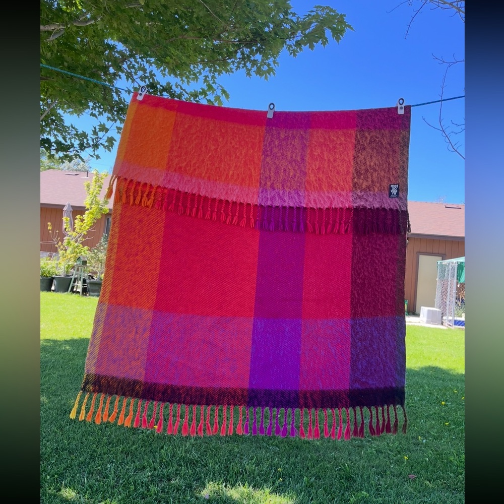 Metsovaara Mohair and Wool blankets. Made in Finland. Set of 2.